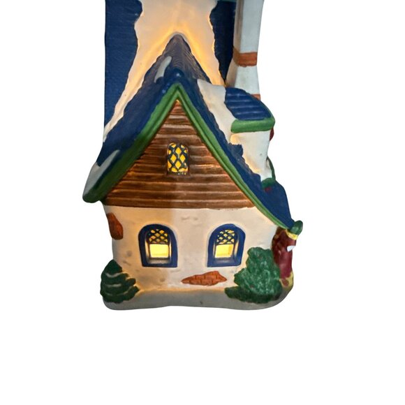 Vintage Trim A Home Christmas Village Candy Store New Cord & Lamp Damaged Box - Picture 4 of 11